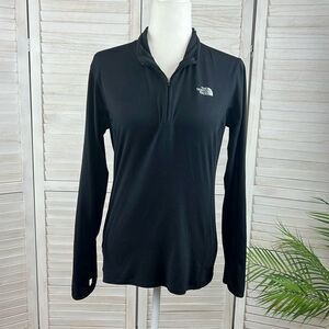 The North Face Black 1/4 Zip Pullover Base Layer Medium